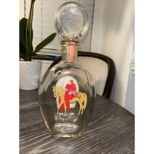 Vintage Heaven Hill Bourbon Whiskey Bottle, Horse Shoe Decanter,  Kentucky Derby